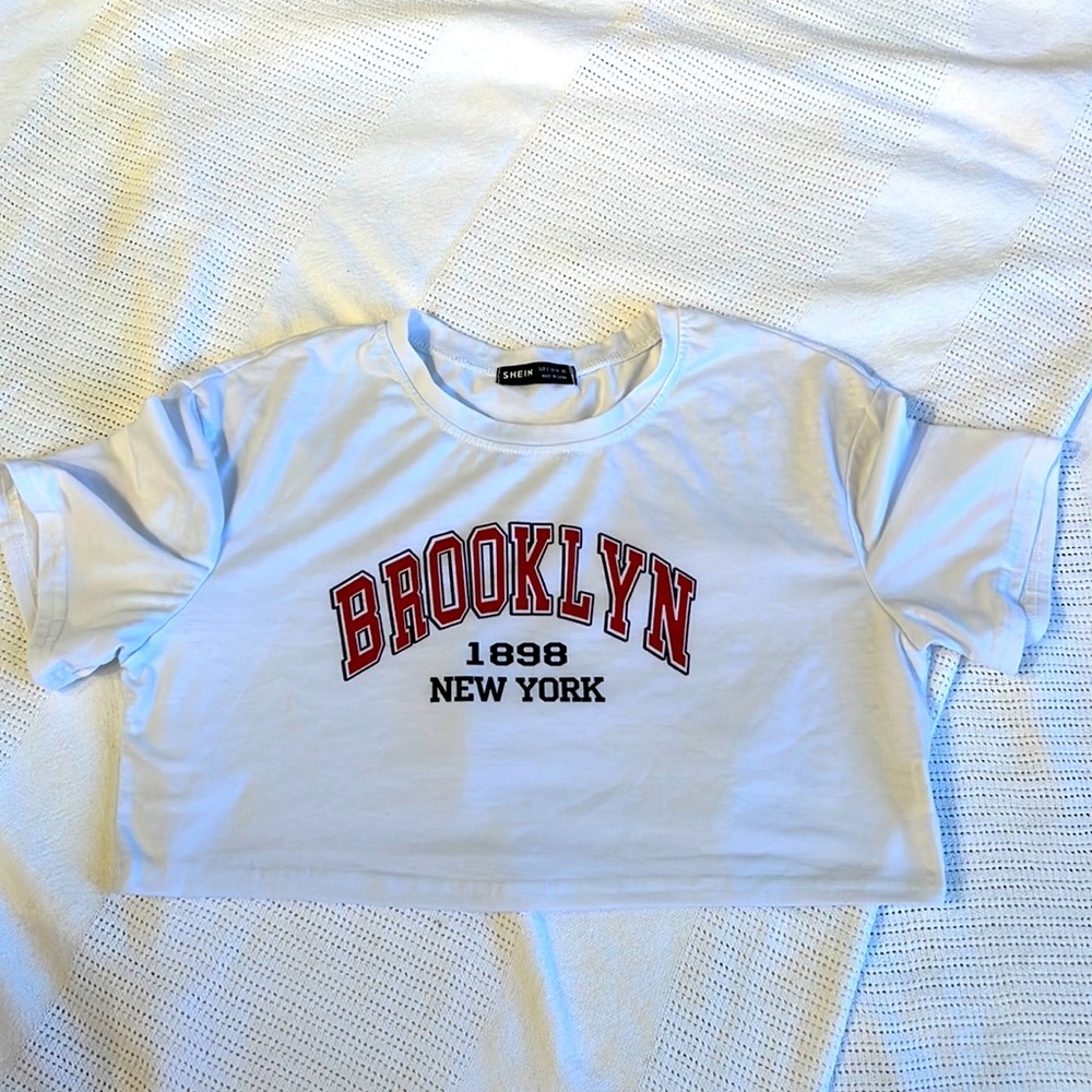 Shein white crop top